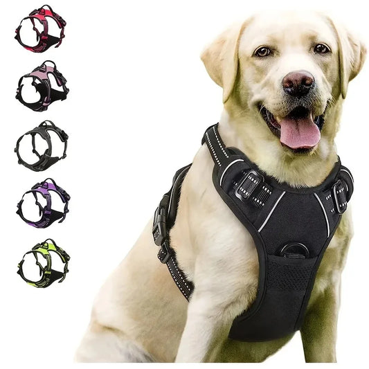 No-Pull Dog Harness with Leash — Reflective Safety Vest for Small, Medium & Large Dogs