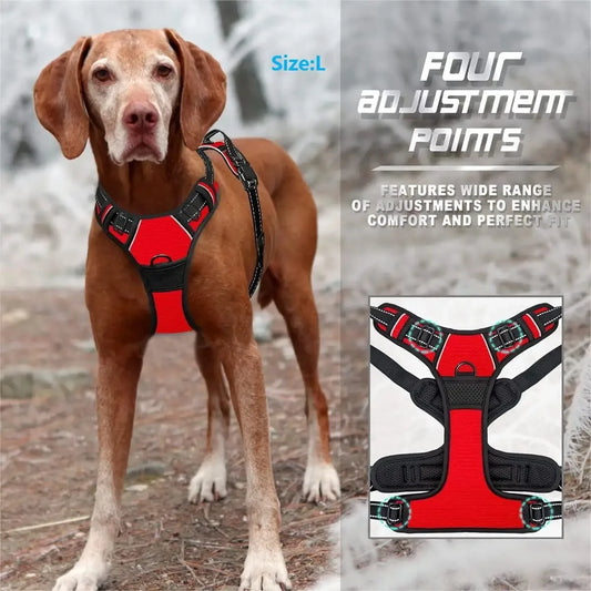 No-Pull Dog Harness with Leash — Reflective Safety Vest for Small, Medium & Large Dogs